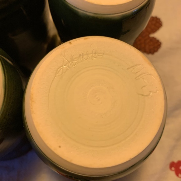 Decanter & 6 Pottery Drinking Vessels - Picture 4 of 11